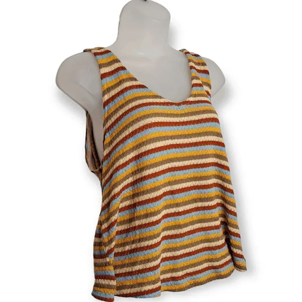 Altar'd State Striped Multicolor Tunic Tank size Medium - Picture 5 of 6
